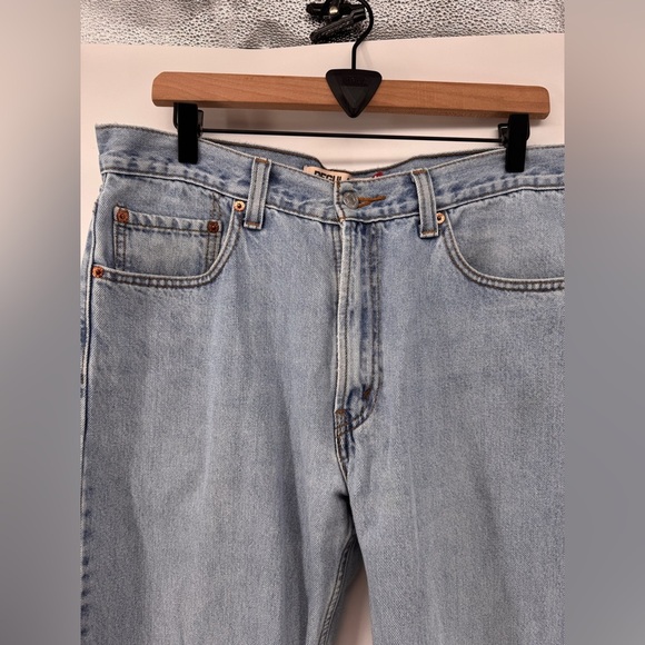Levi’s 505 Regular Fit Light Blie Jeans 34x32 - Picture 2 of 7